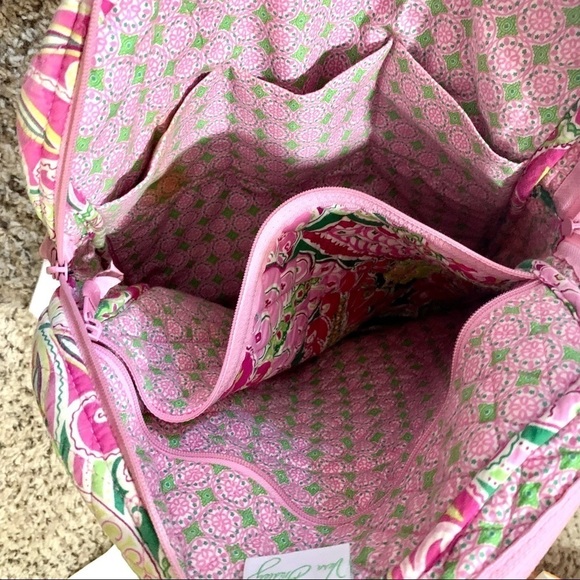 VERA BRADLEY tall TOTE pinwheel pink handbag - Picture 6 of 7